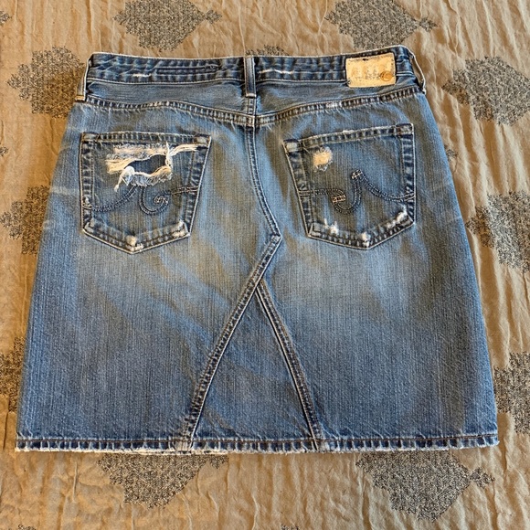 Free People Anthropologie Adriano Goldschmied Denim Skirt AG Jeans - Picture 4 of 10